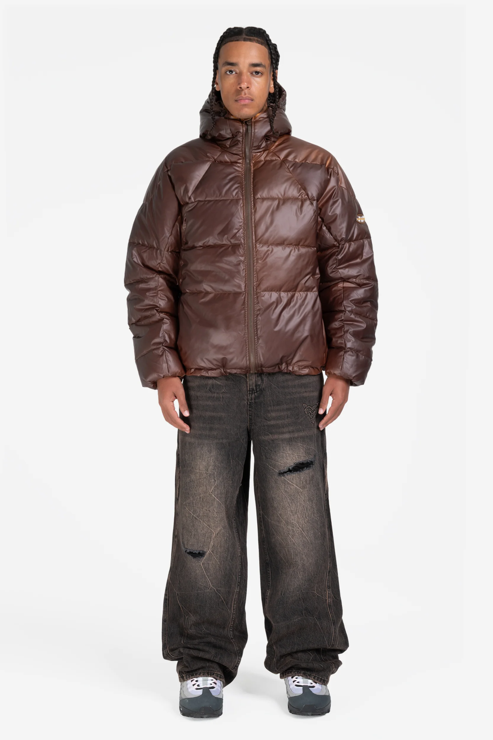HEAT REACTIVE BIG PUFFA JACKET BROWN - Image 3