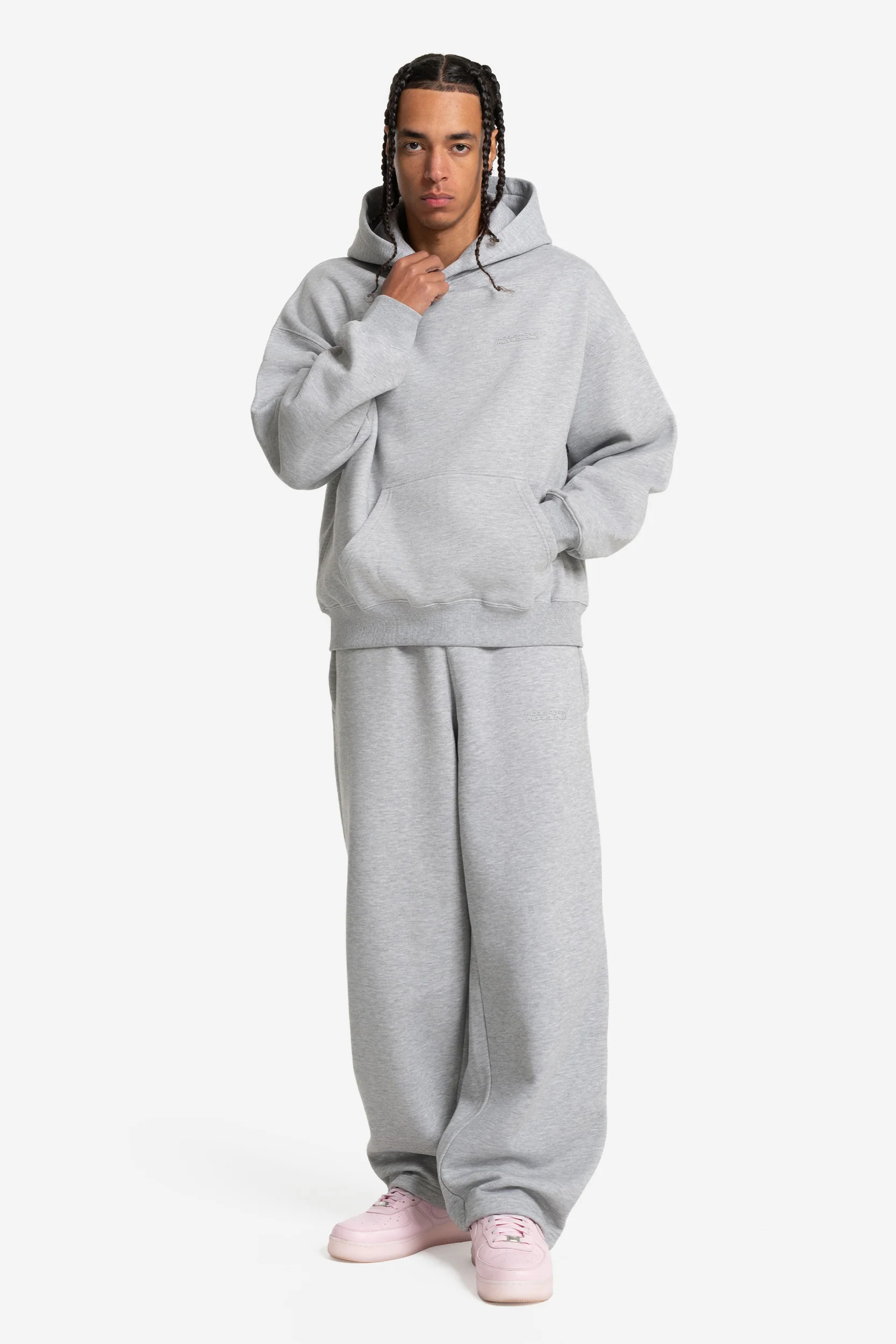 CLOUDS HOODIE + JOGGER GREY MELANGE - Image 3