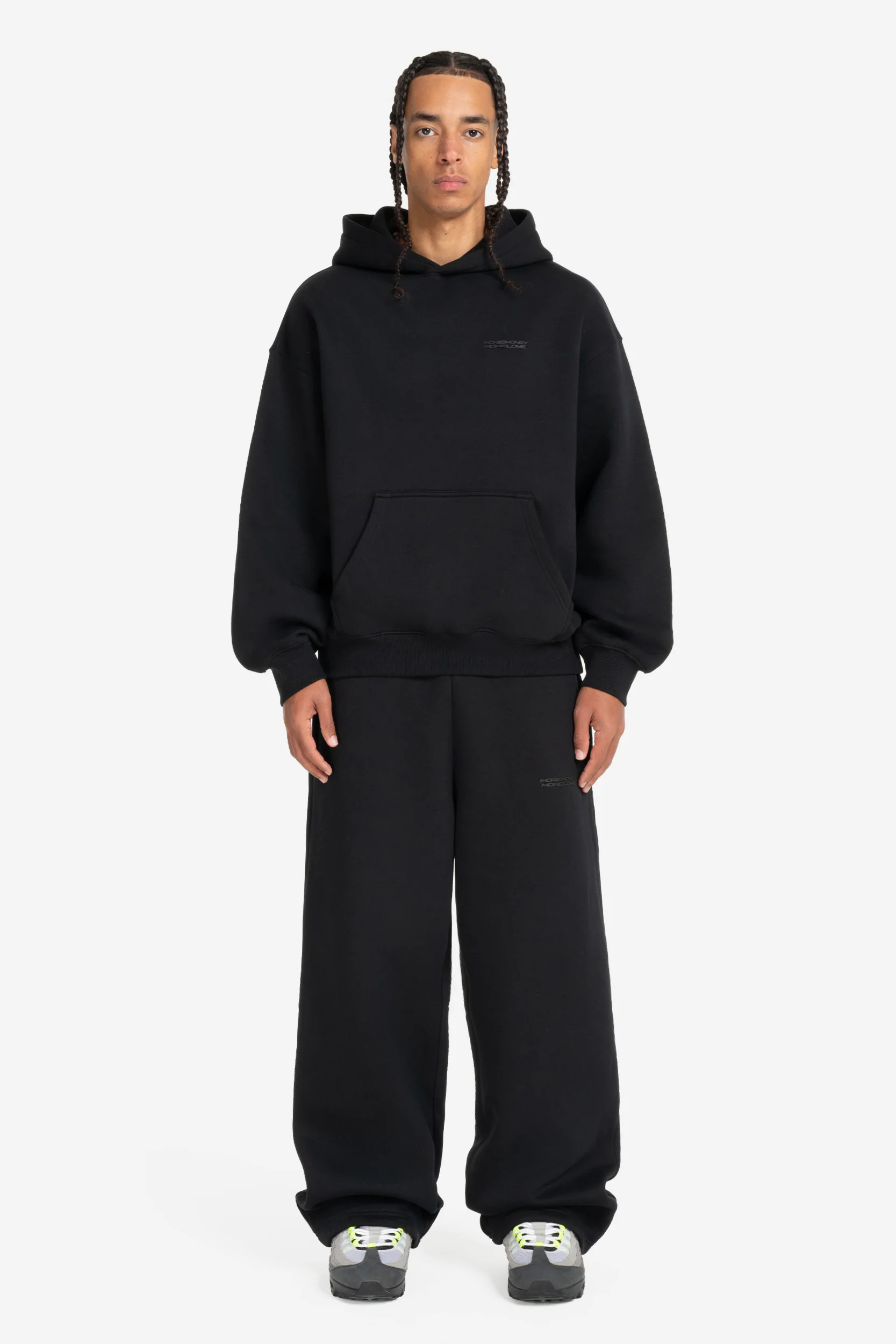 CLOUDS HOODIE BLACK - Image 3