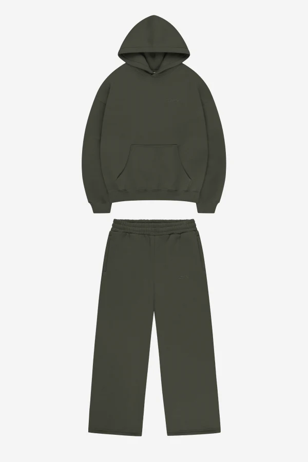 CLOUDS HOODIE + JOGGER OLIVE
