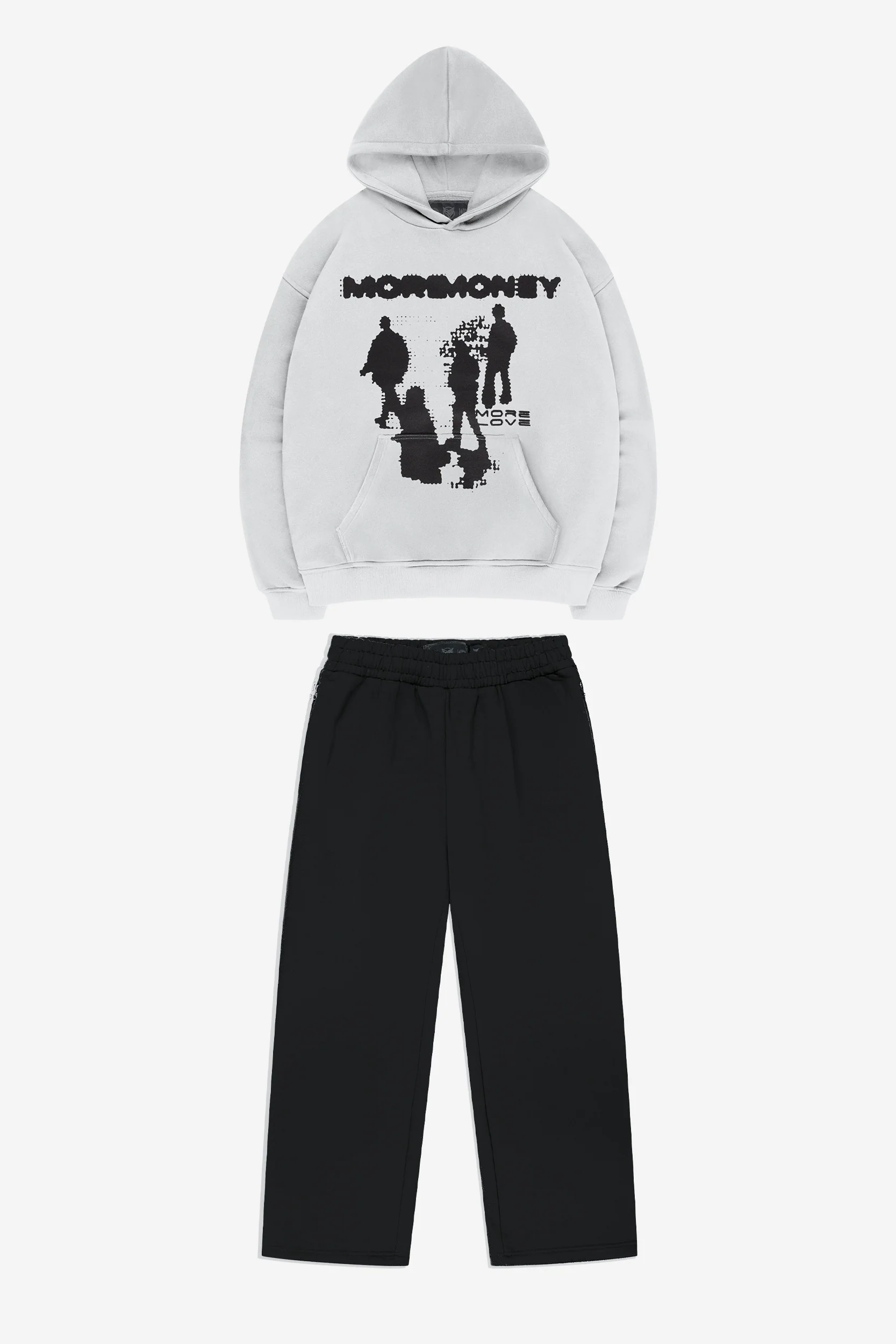 CONNECTIVITY HOODIE GREY + OPEN LEG JOGGER BLACK
