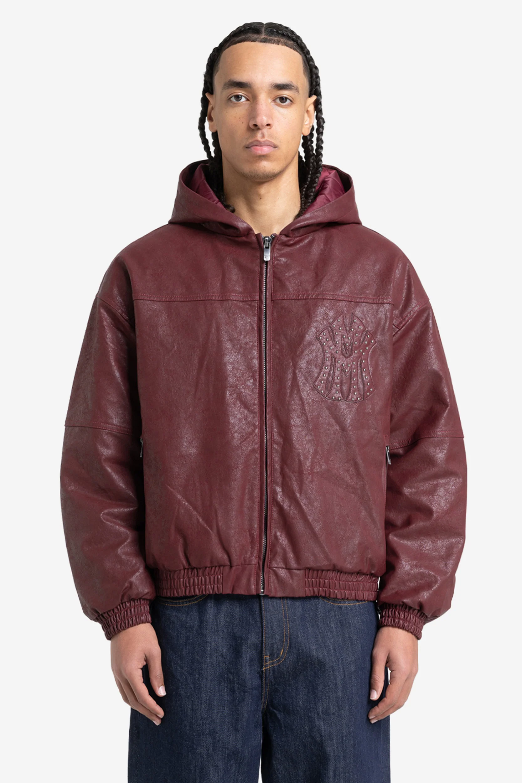 DA BIG M LEATHER JACKET RED - Image 2