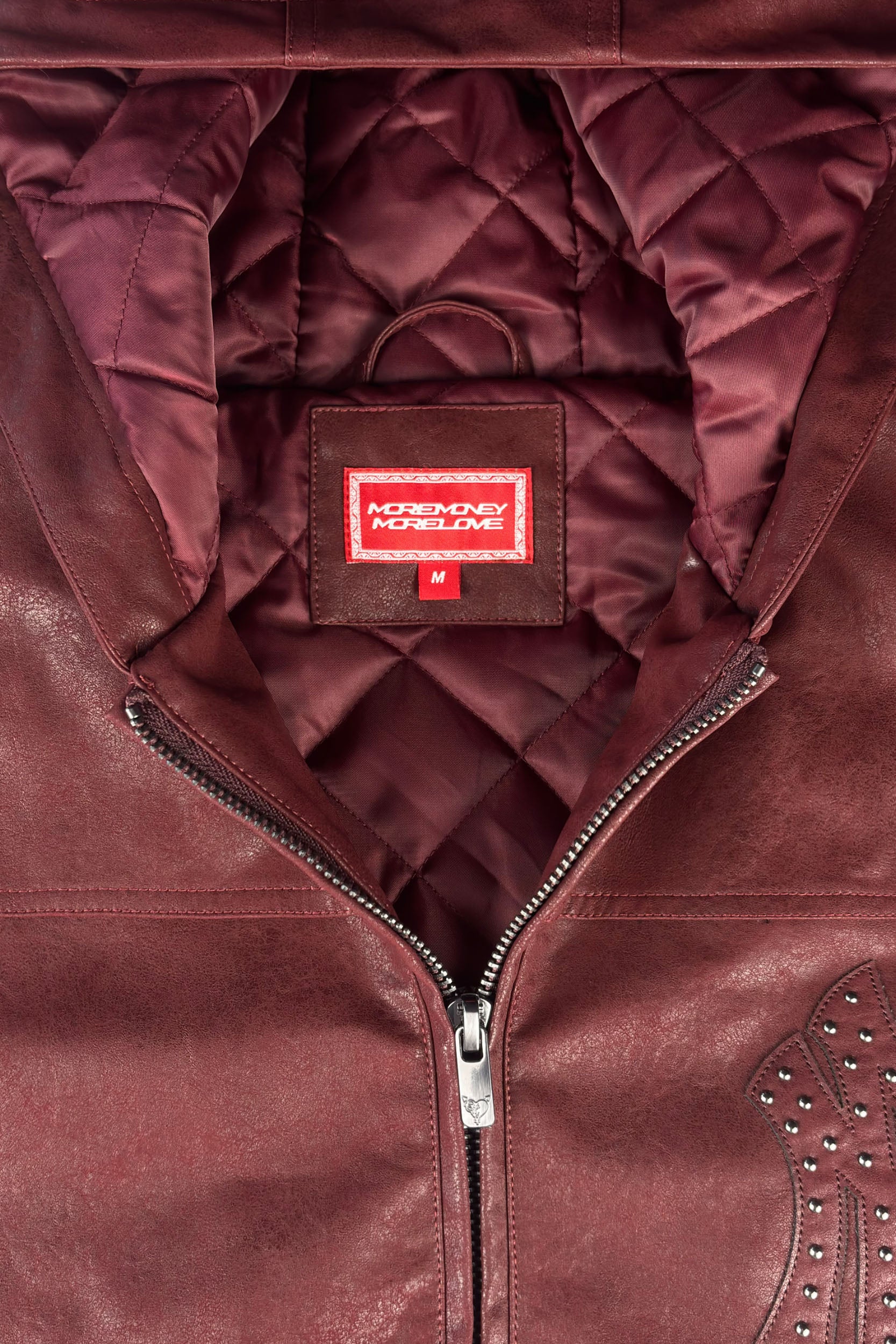 DA BIG M LEATHER JACKET RED - Image 7