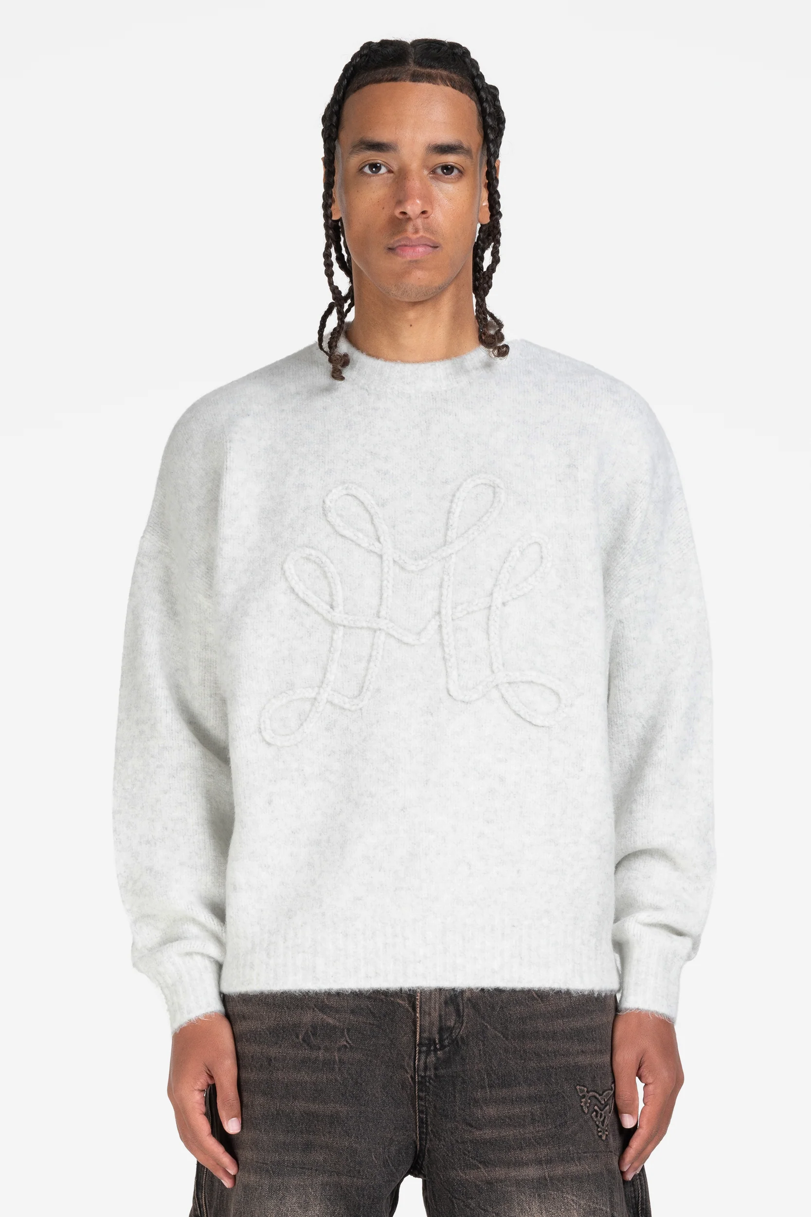 DA BIG M KNIT SWEATER GREY - Image 2