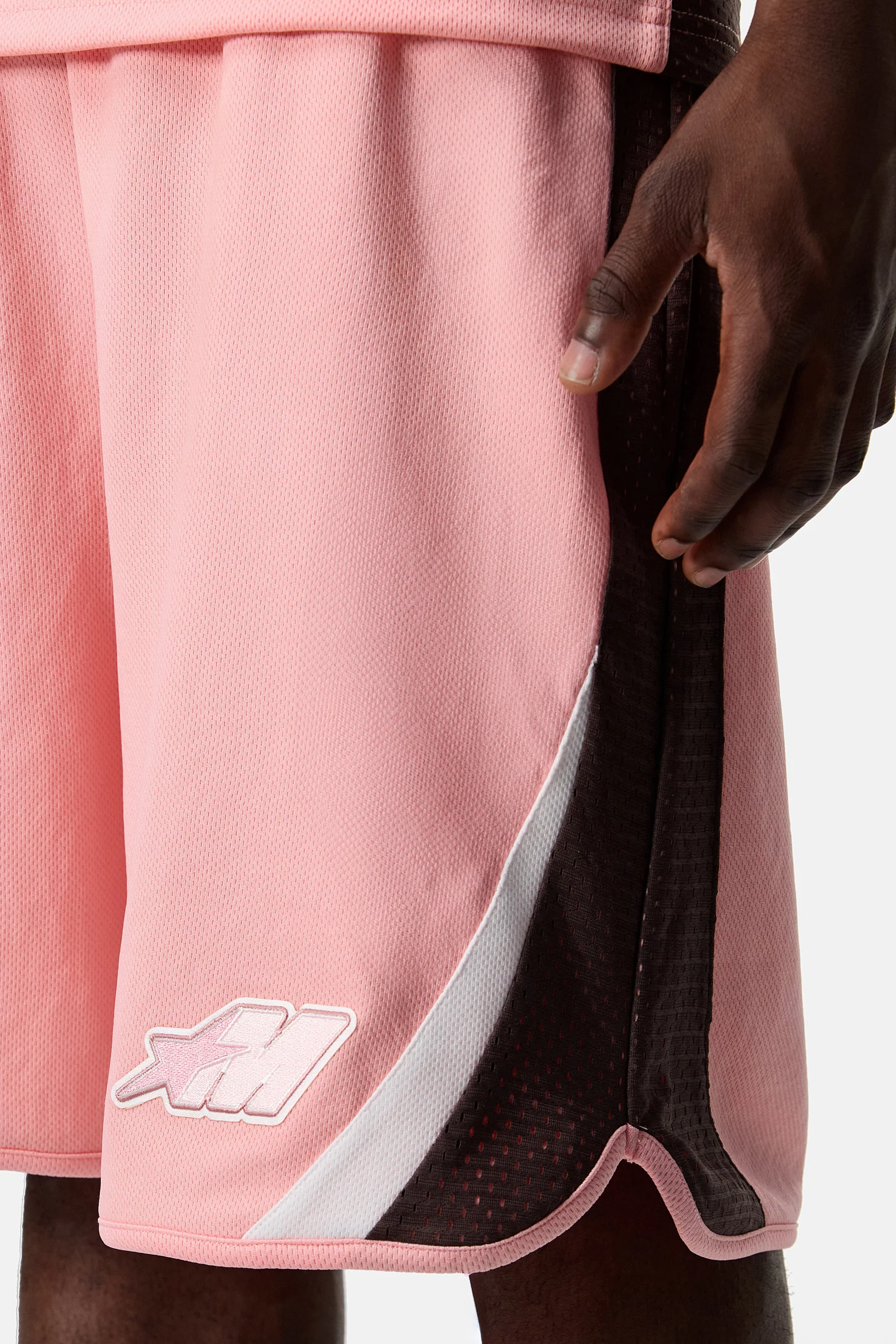 FOOTBALL MESH SHORTS PINK - Image 6