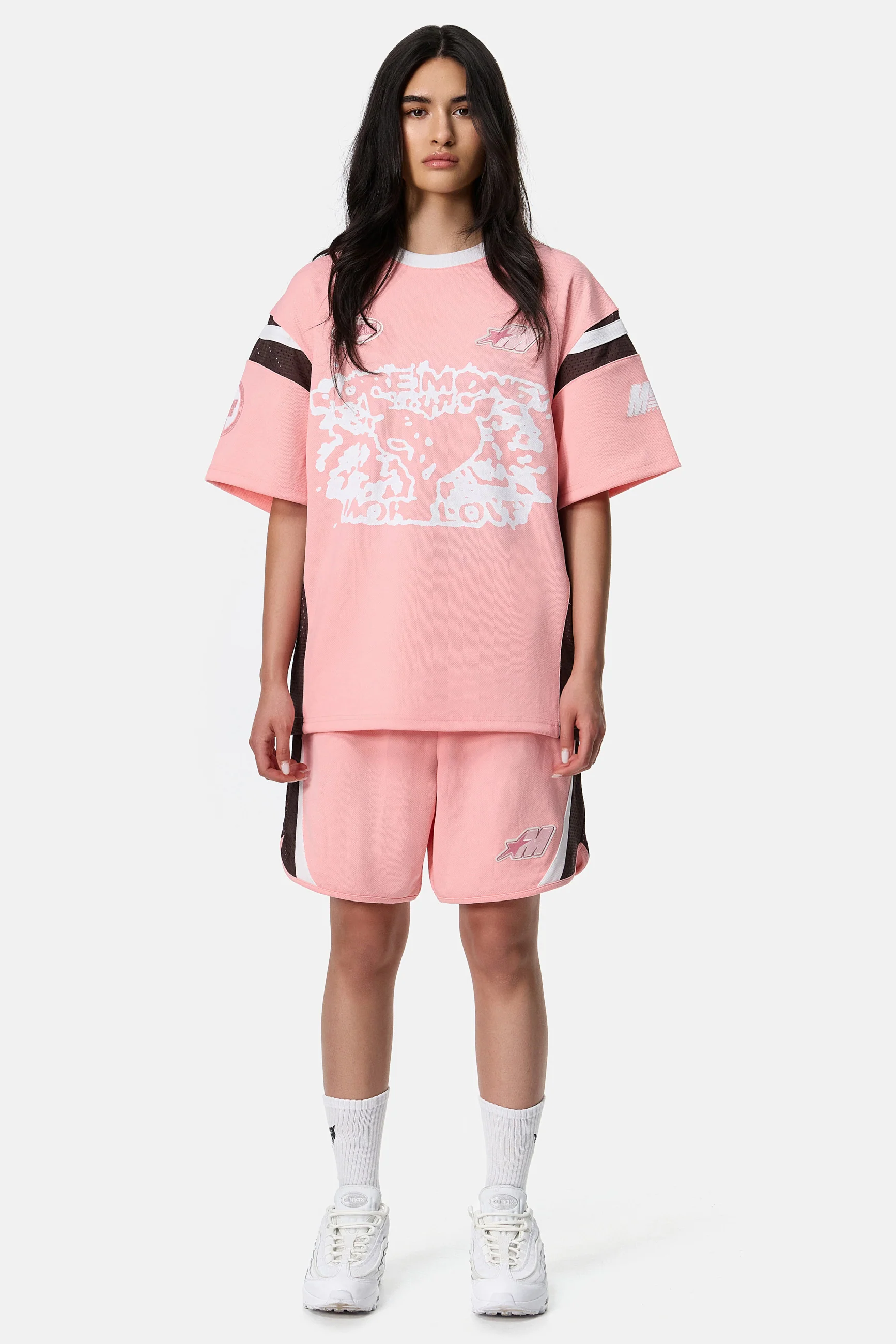 FOOTBALL MESH SHORTS PINK - Image 7
