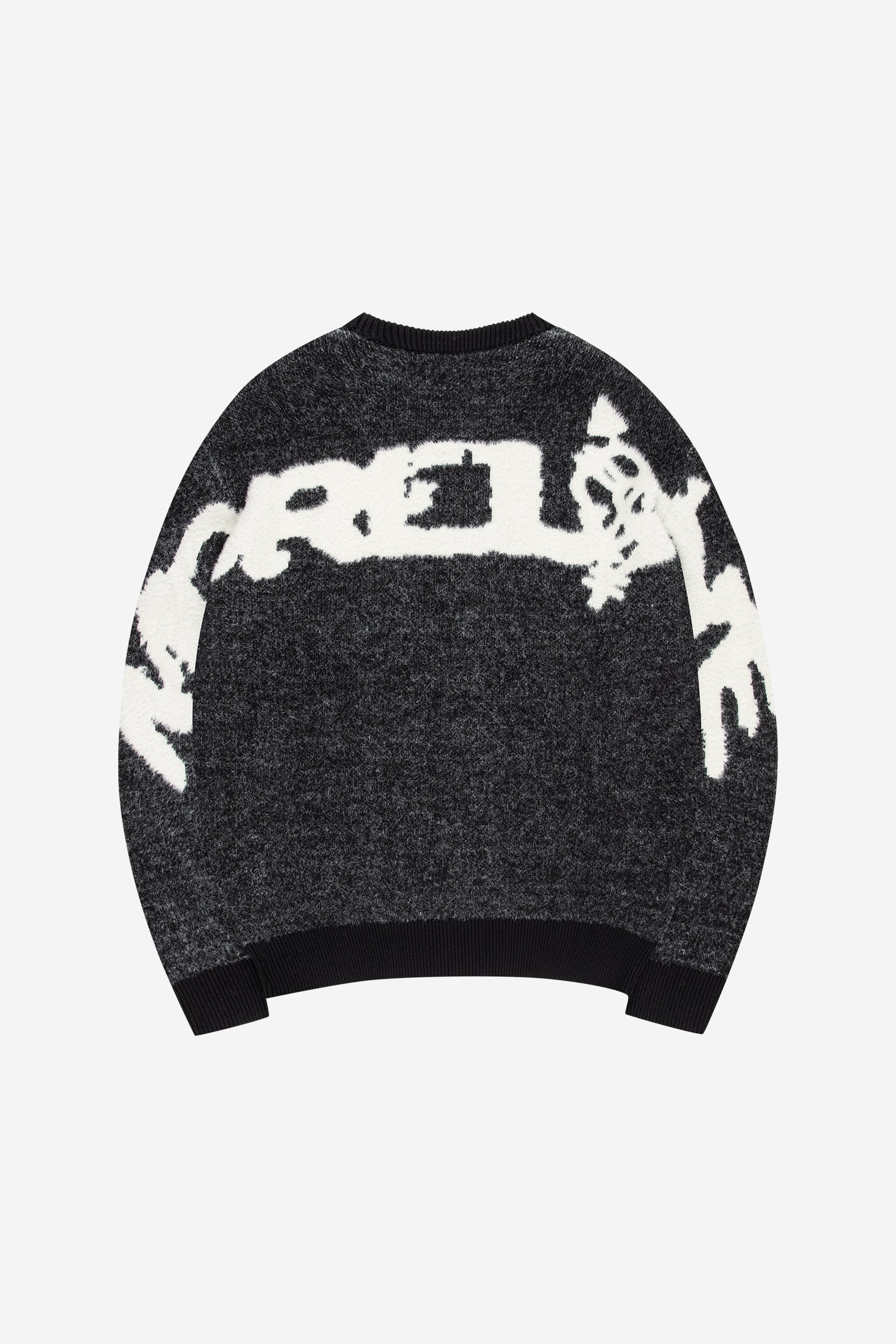 FURRY KNIT SWEATER BLACK - Image 7