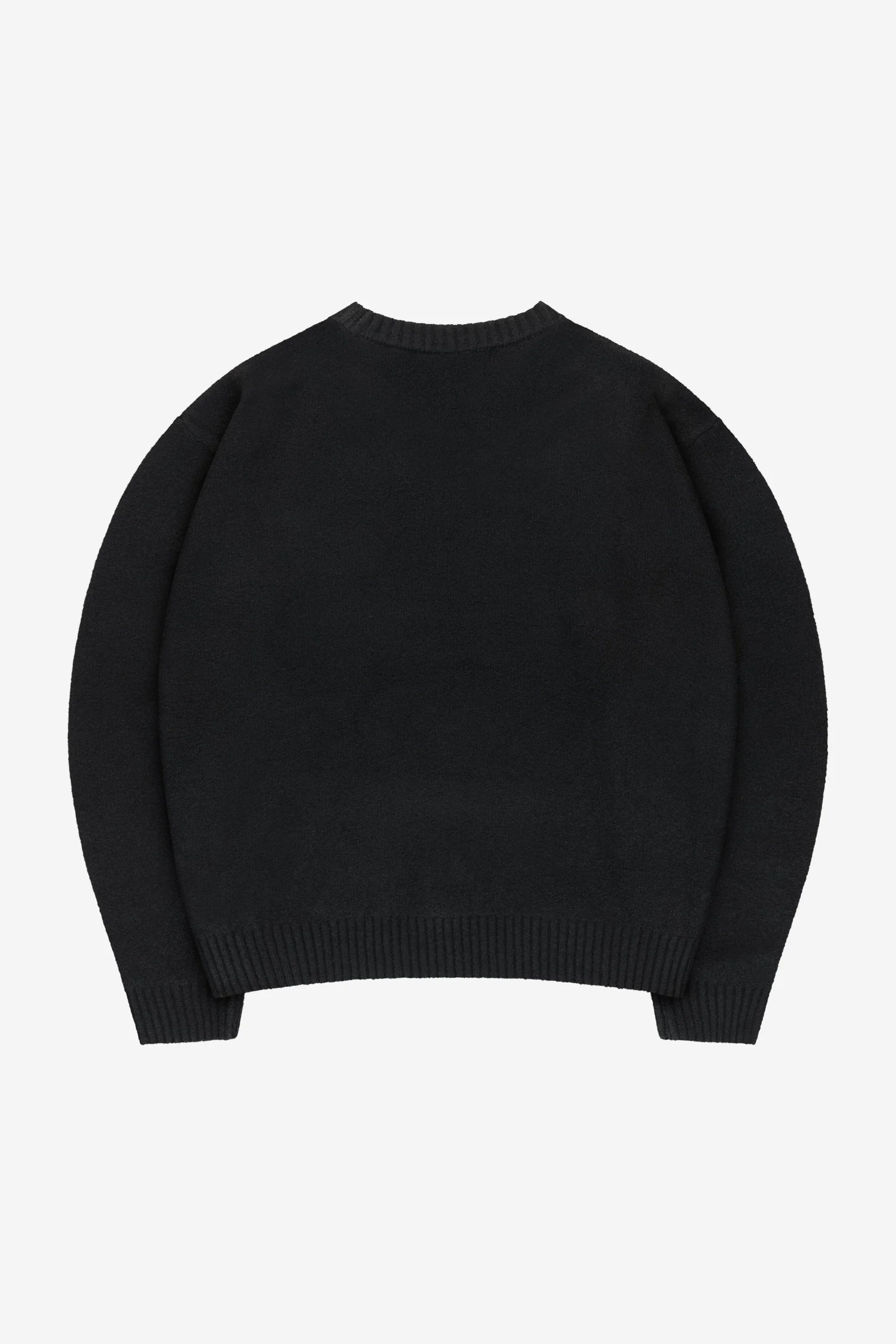 FUZZY KNIT SWEATER BLACK - Image 6