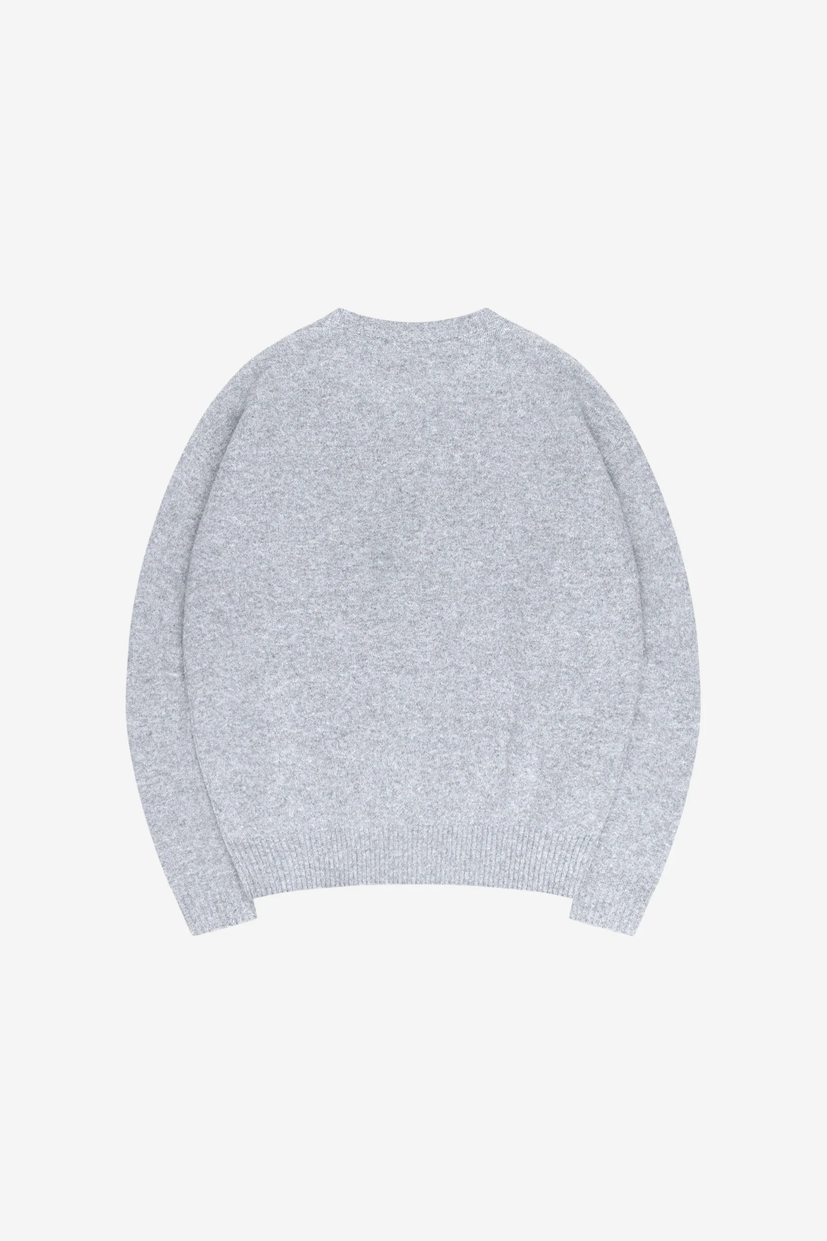 FUZZY KNIT SWEATER GREY MELANGE - Image 5