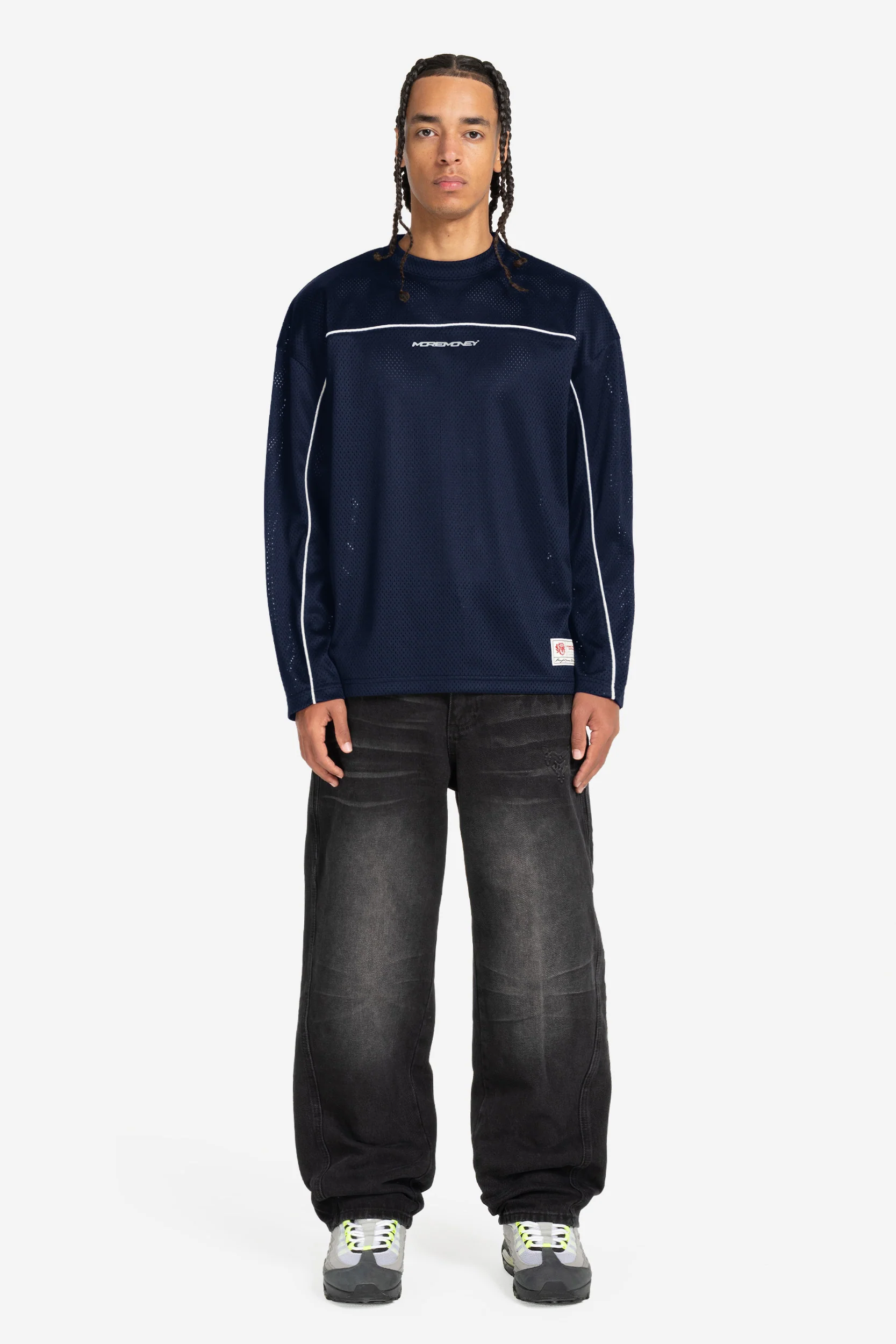 LONGSLEEVE MESH TEE NAVY - Image 4