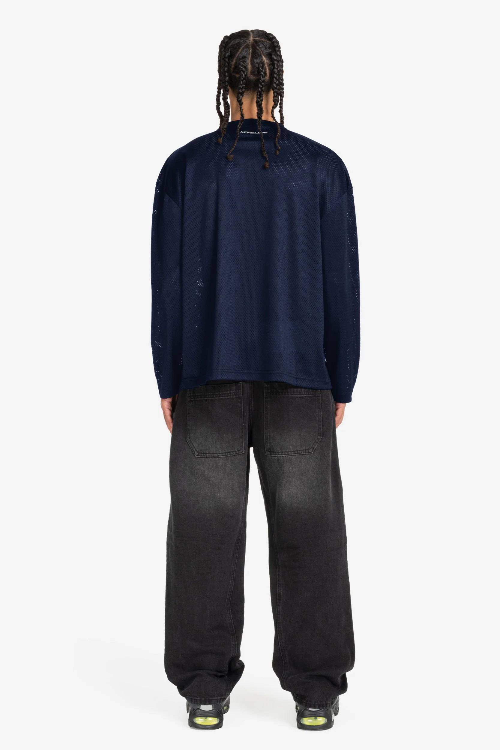 LONGSLEEVE MESH TEE NAVY - Image 5