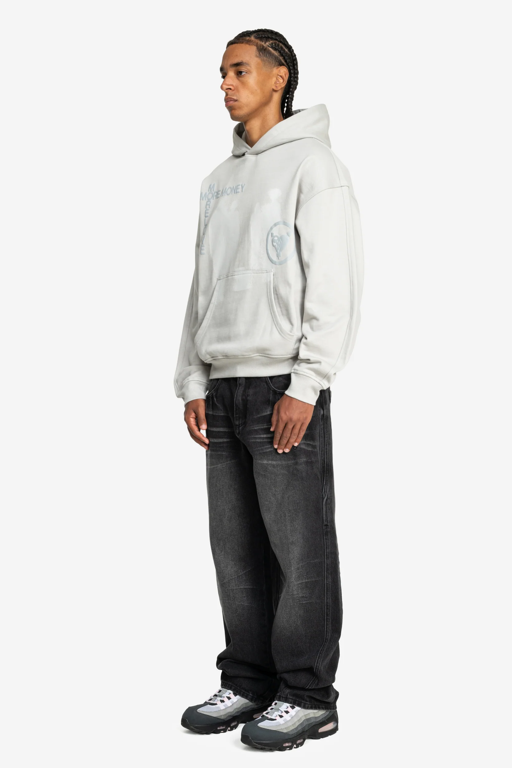 LOST BOND HOODIE LIGHT GREY - Image 3