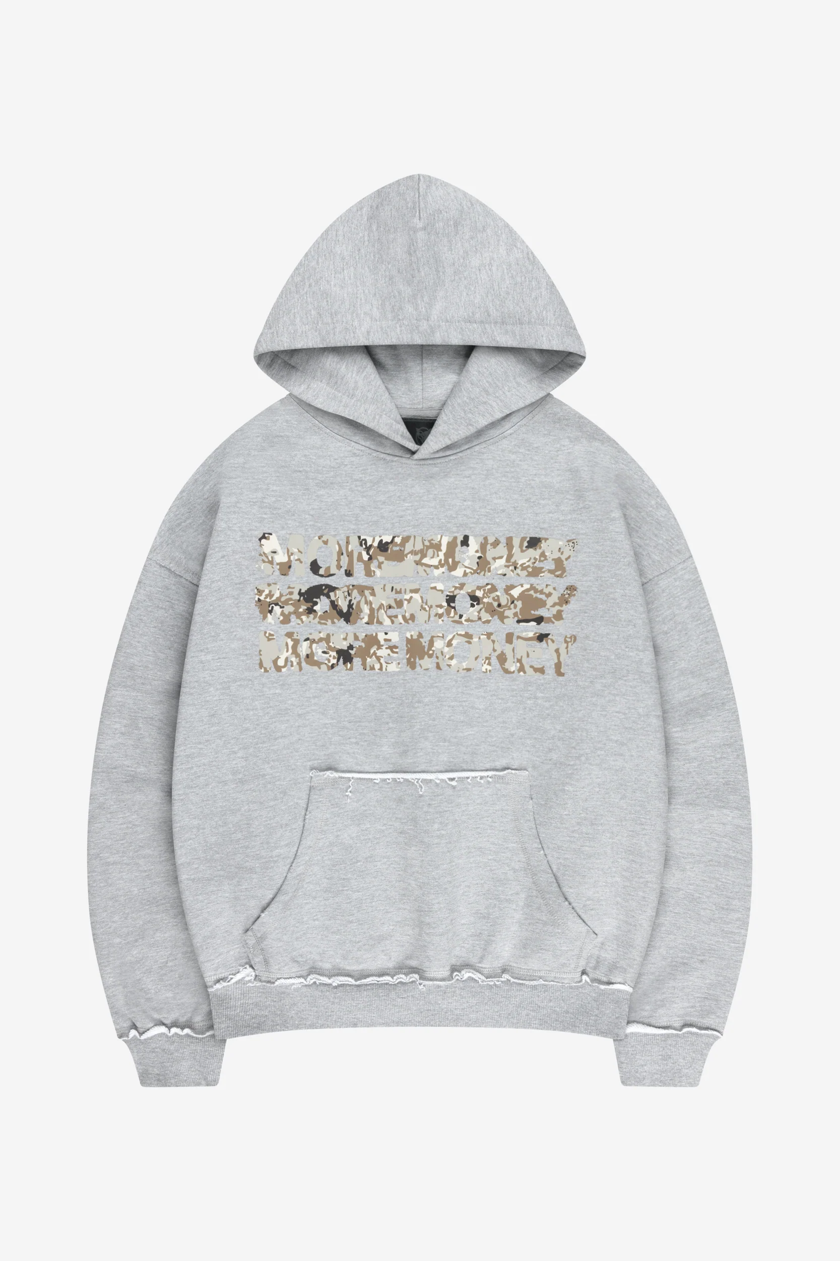 MONEY CALLING FLATLOOK HOODIE GREY MELANGE