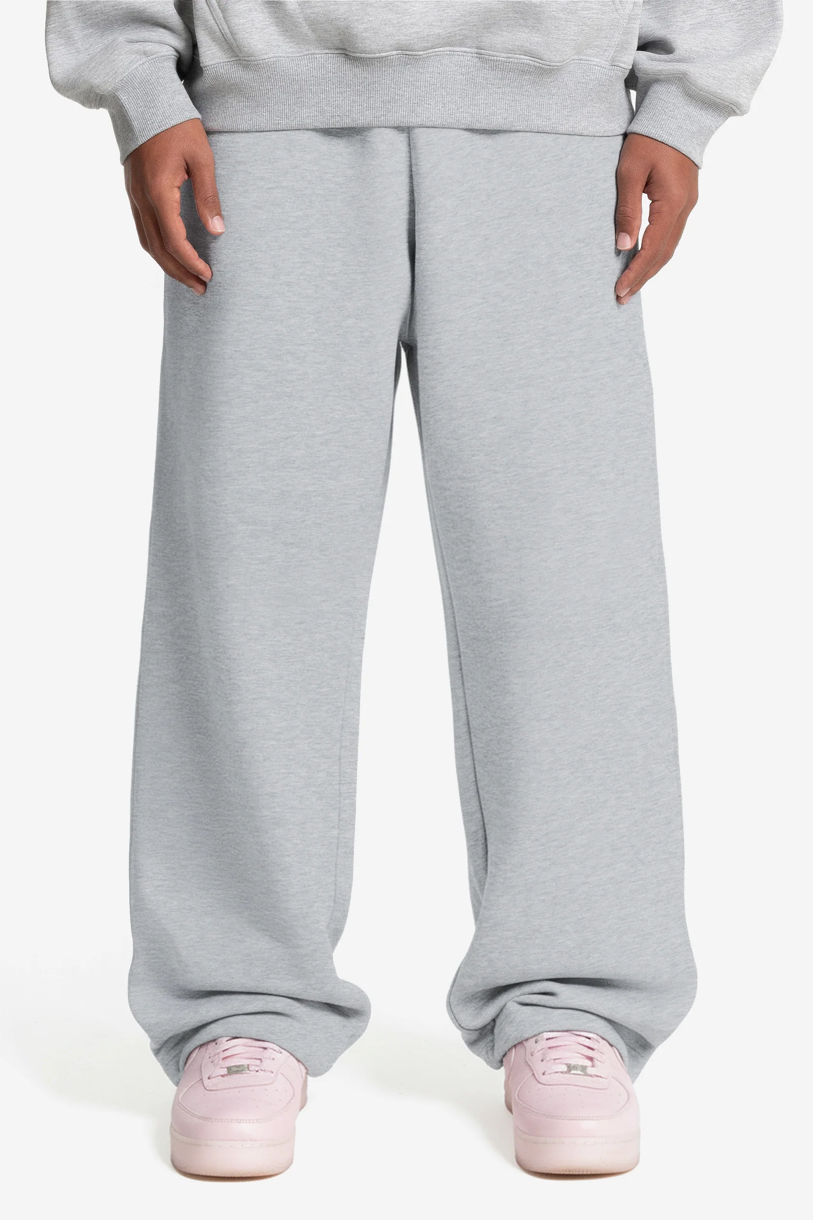 OPEN LEG JOGGER GREY MELANGE - Image 2