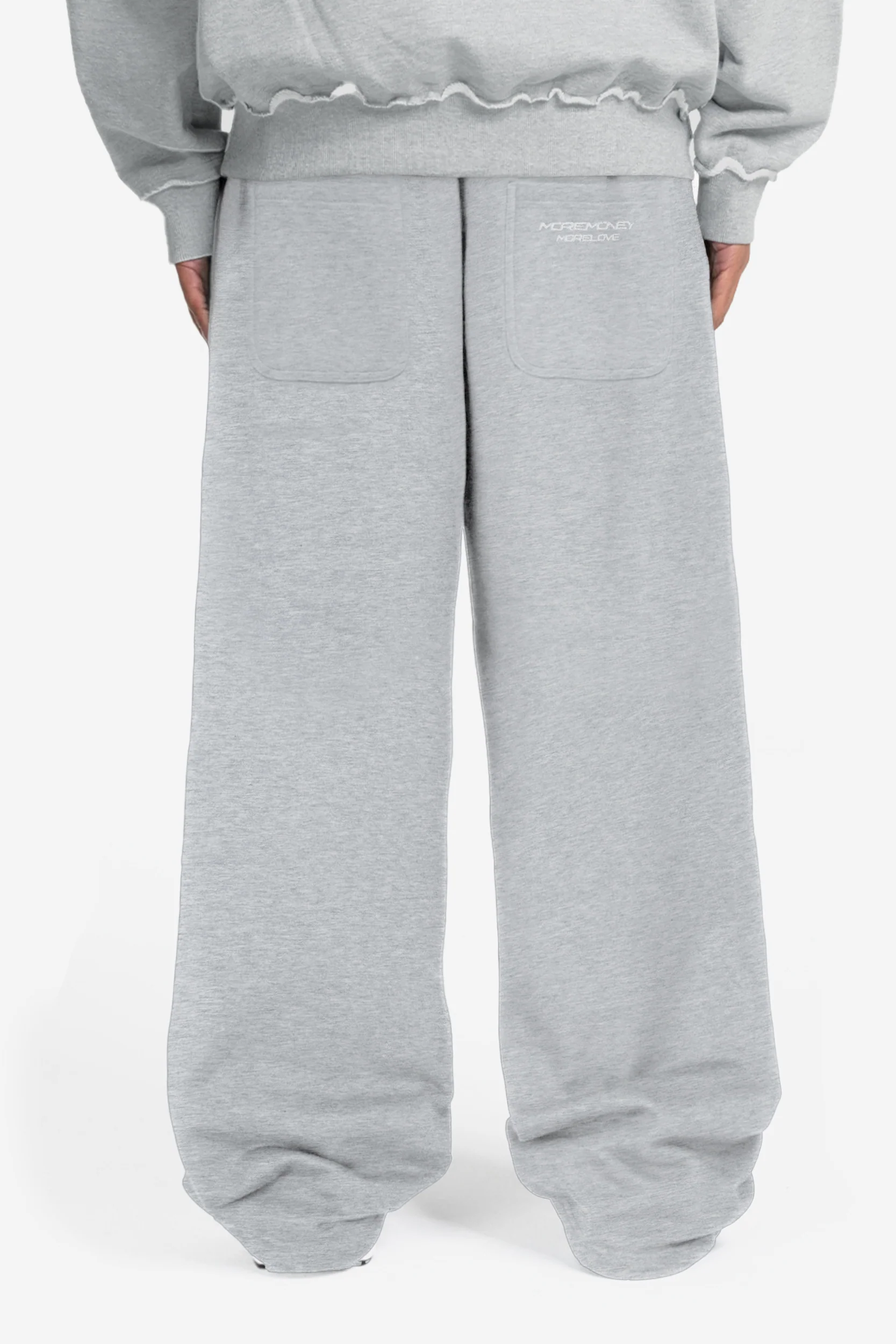 OPEN LEG JOGGER GREY MELANGE - Image 3