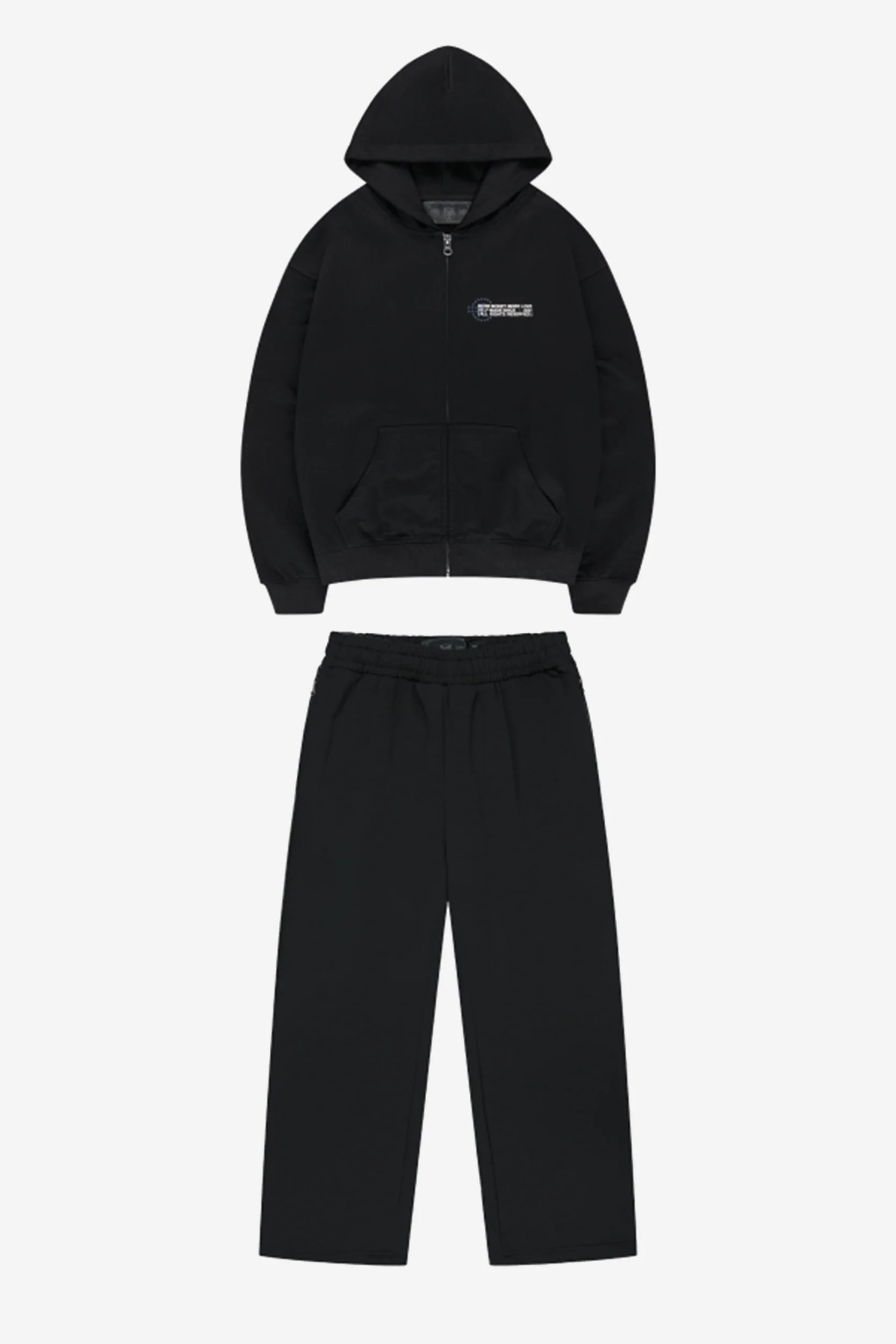 PROFIT ZIP HOODIE + OPEN LEG JOGGER BLACK