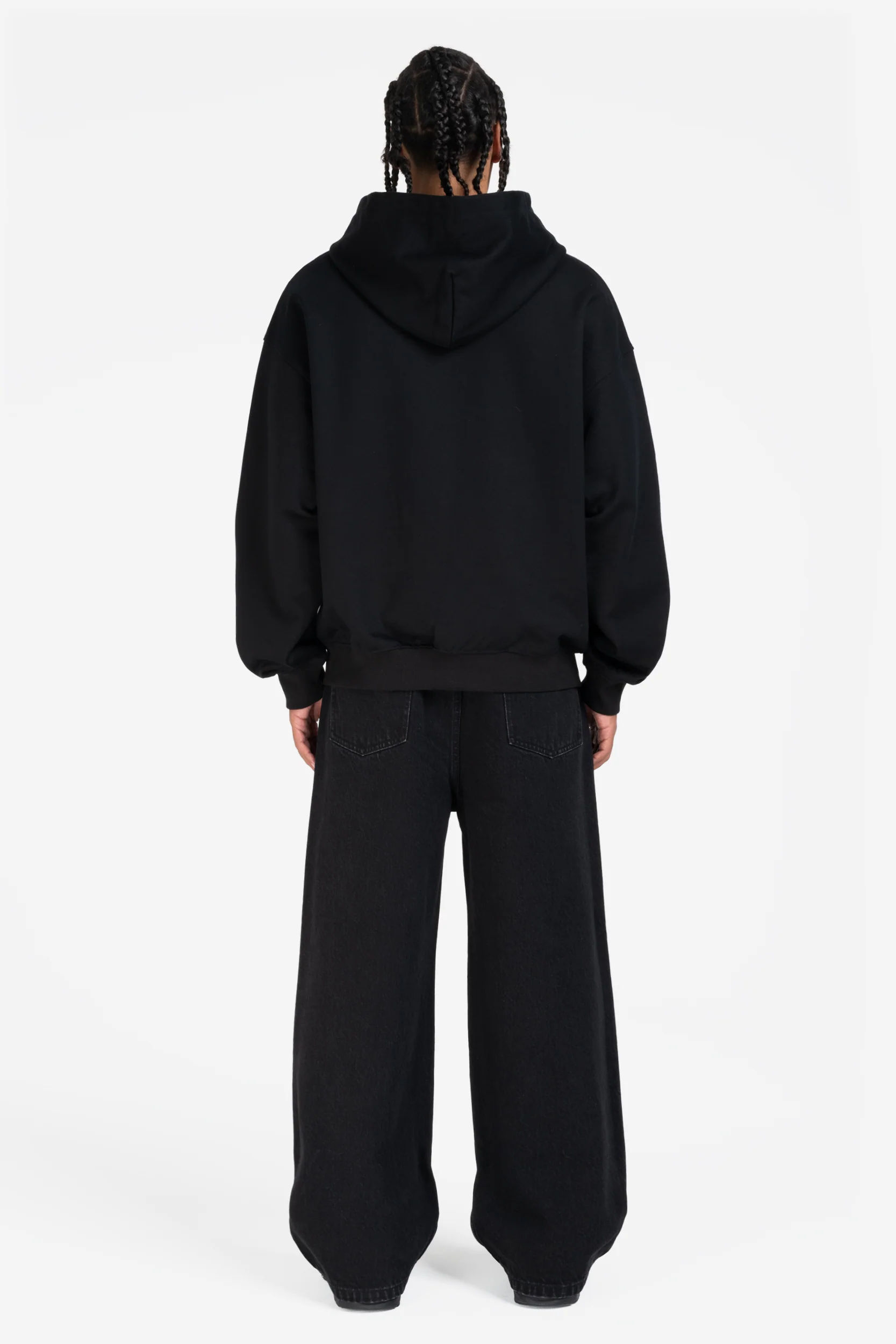 PROFIT ZIP HOODIE + OPEN LEG JOGGER BLACK - Image 4