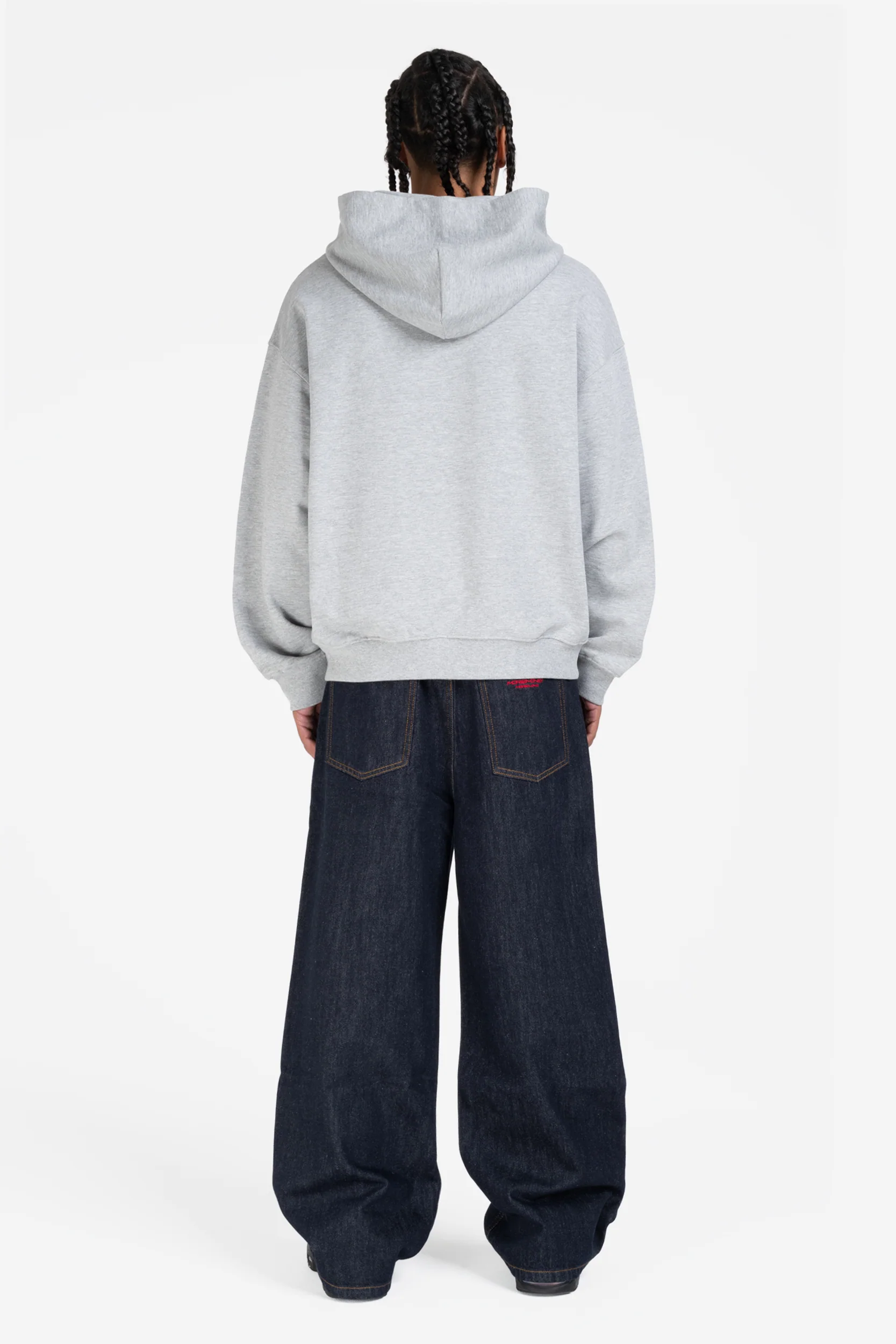 PROFIT ZIP HOODIE GREY MELANGE - Image 5