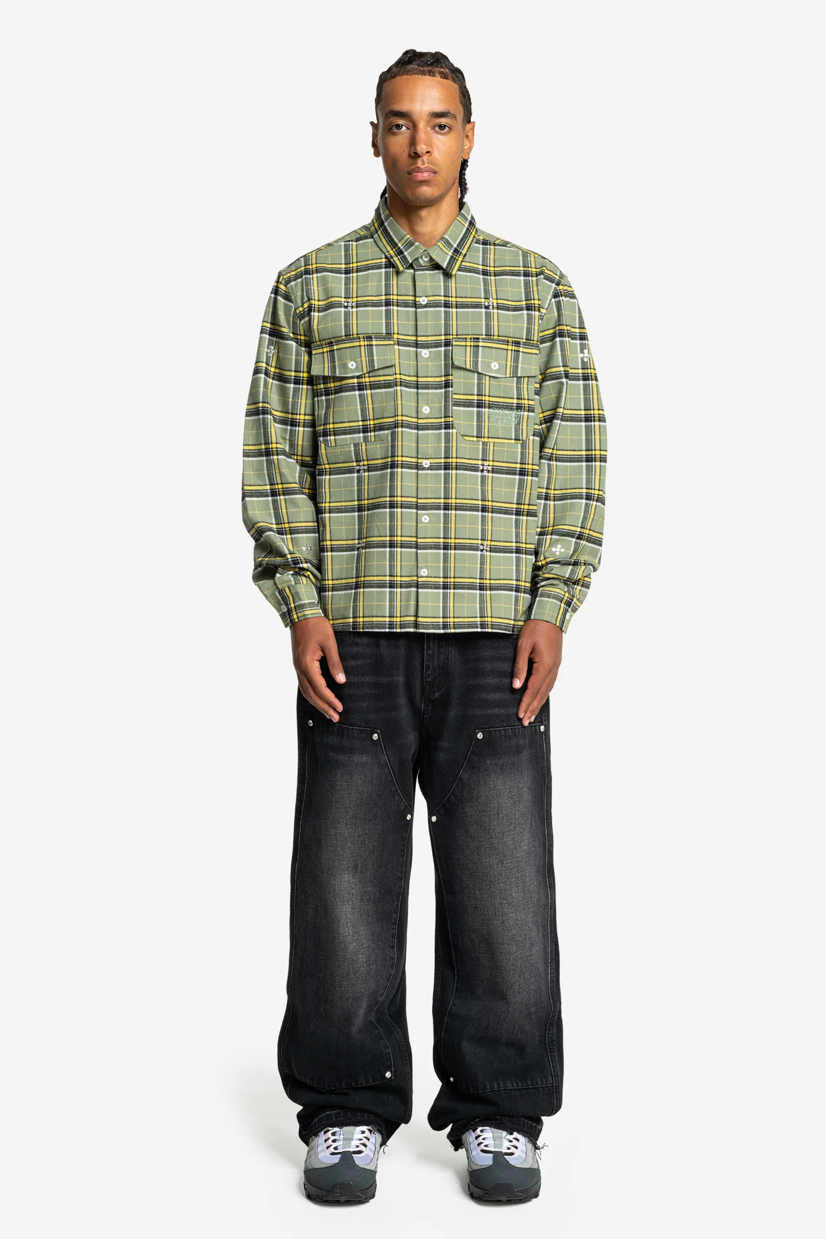 RHINESTONE CARPENTER DENIM BLACK - Image 3