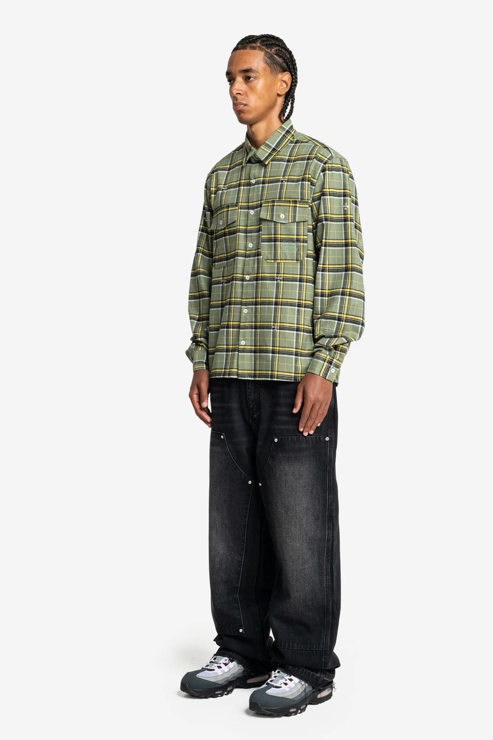 RHINESTONE CARPENTER DENIM BLACK - Image 4