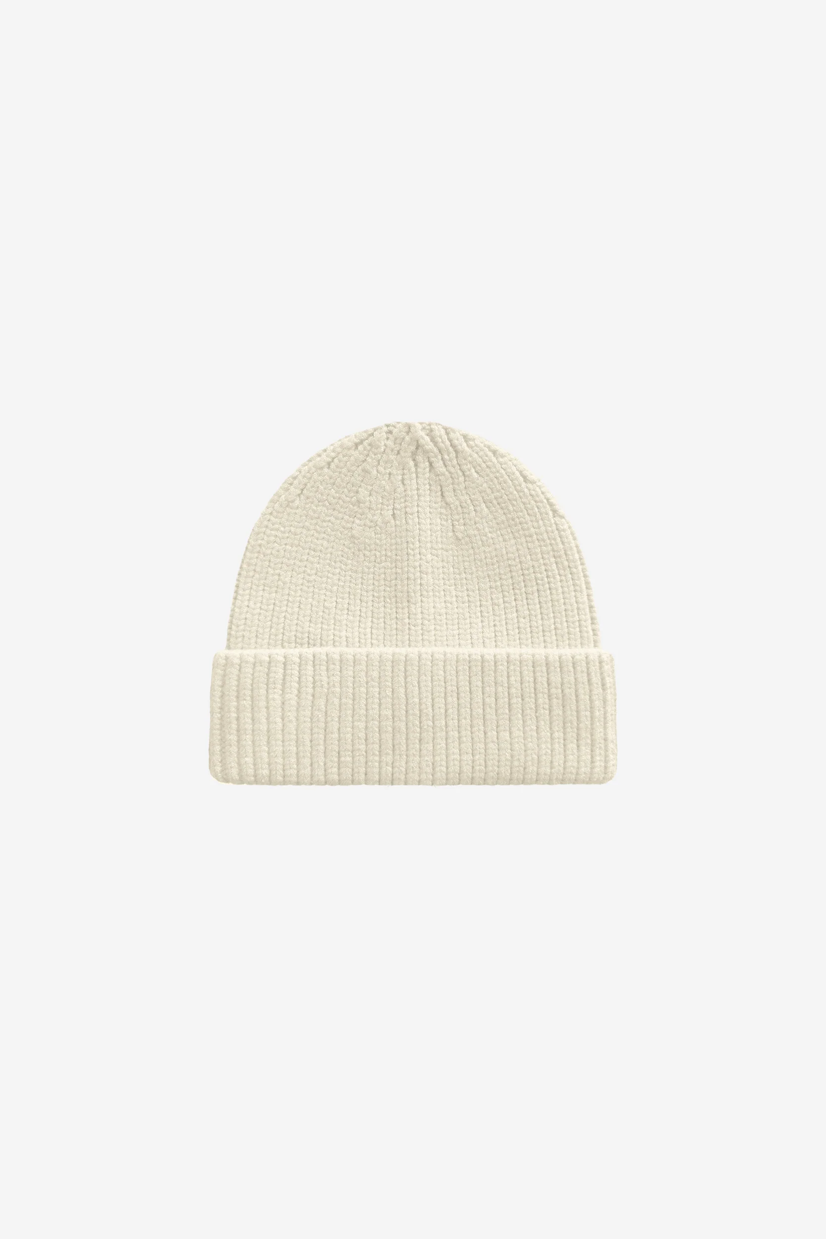 RIB KNIT BEANIE CREAM - Image 3