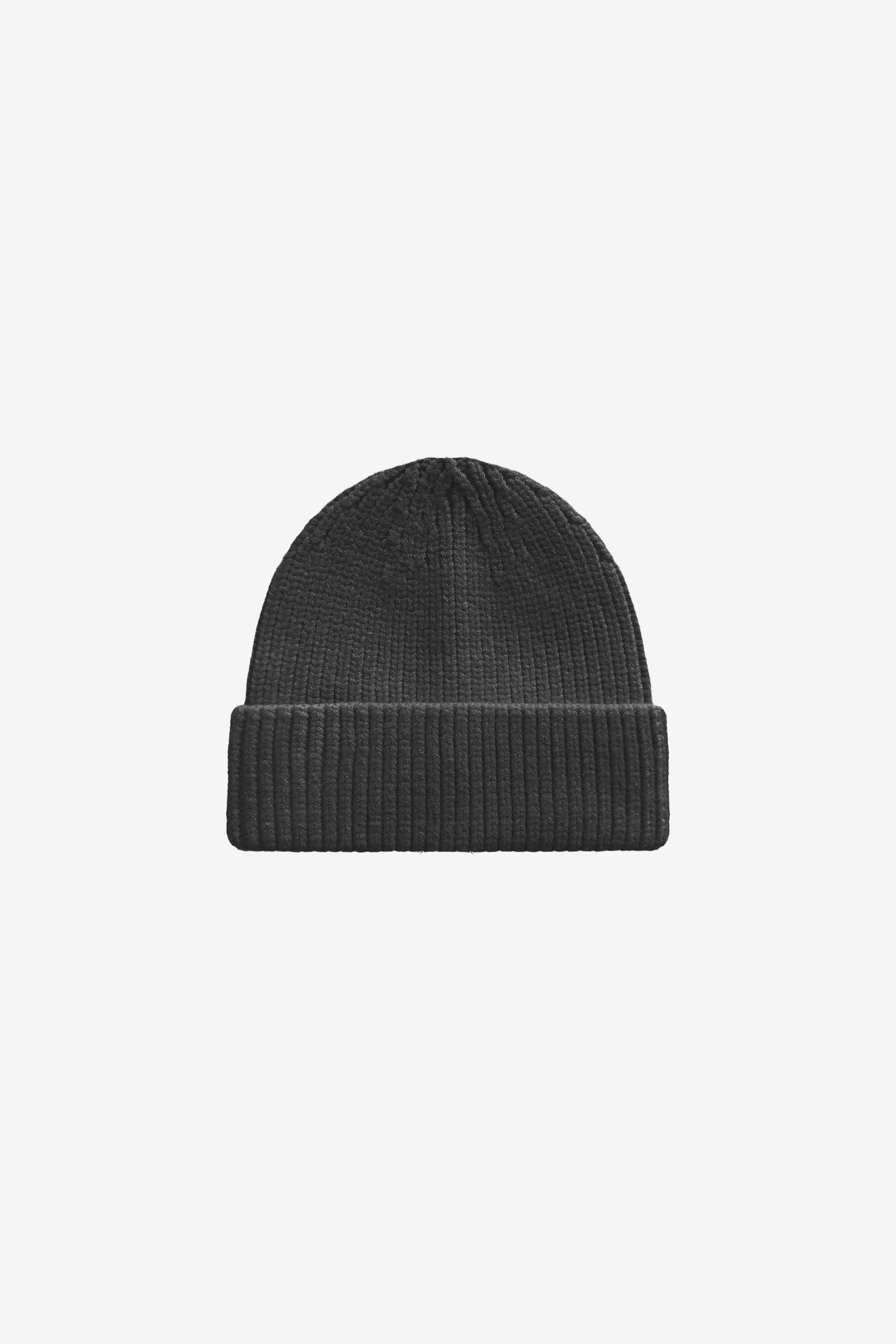 RIB KNIT BEANIE DARK GREY - Image 3