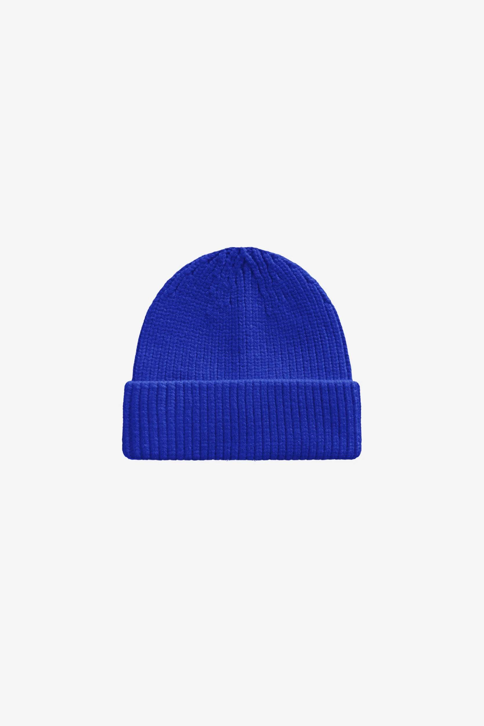 RIB KNIT BEANIE ROYAL BLUE - Image 3