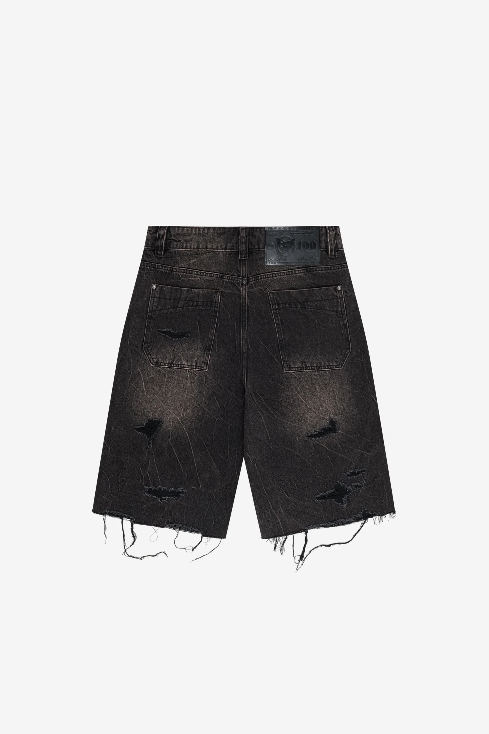 RIPPED DISTINCTIVE JORTS DARK GREY - Image 12