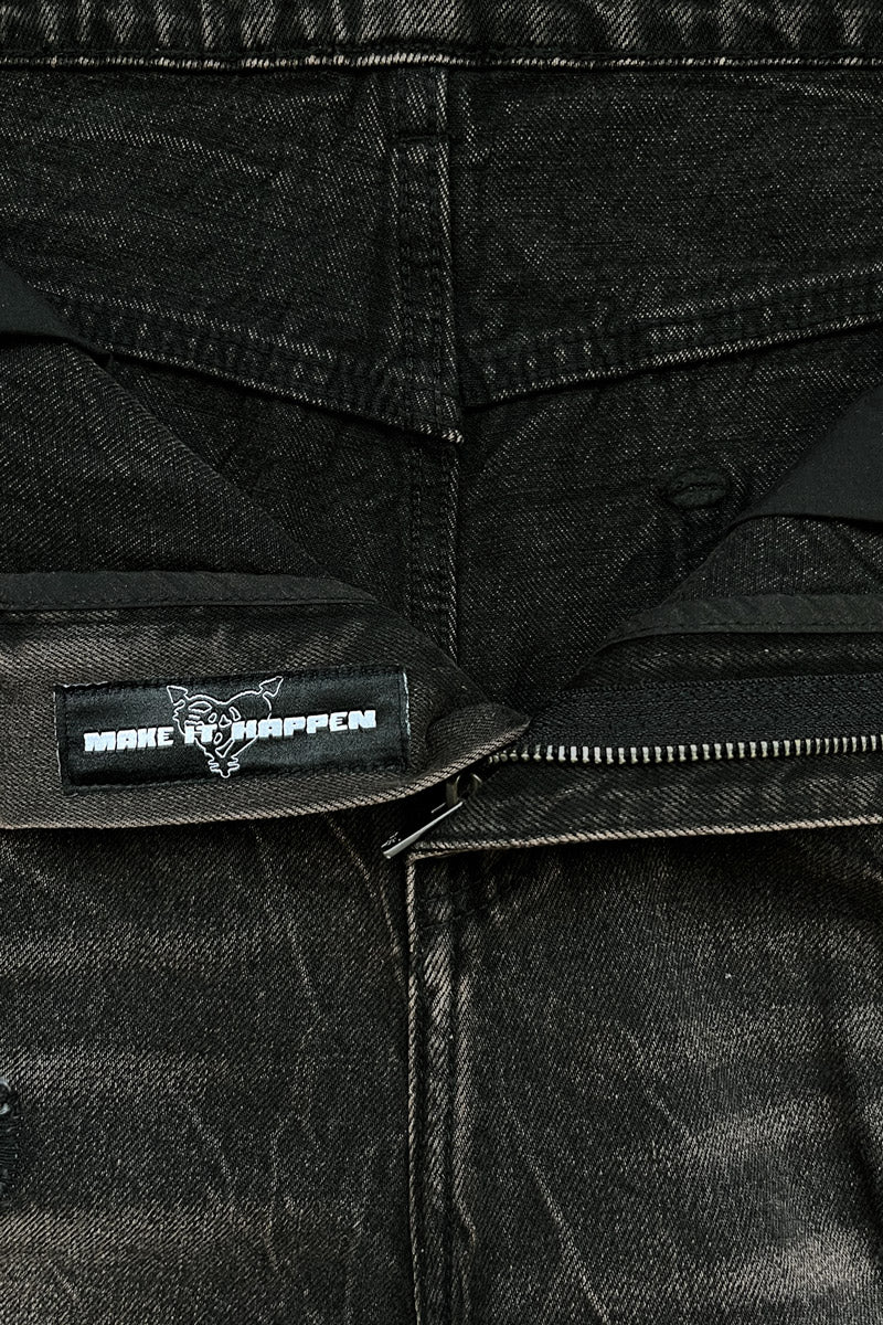 RIPPED DISTINCTIVE JORTS DARK GREY - Image 7