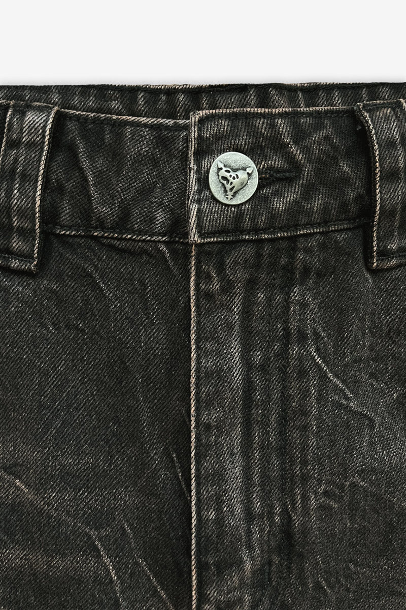 RIPPED DISTINCTIVE JORTS DARK GREY - Image 9