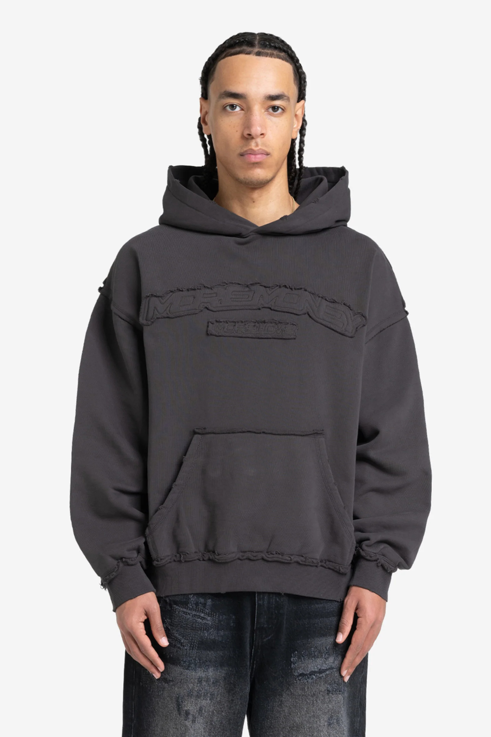 ROUGH HOODIE DARK GREY - Image 2