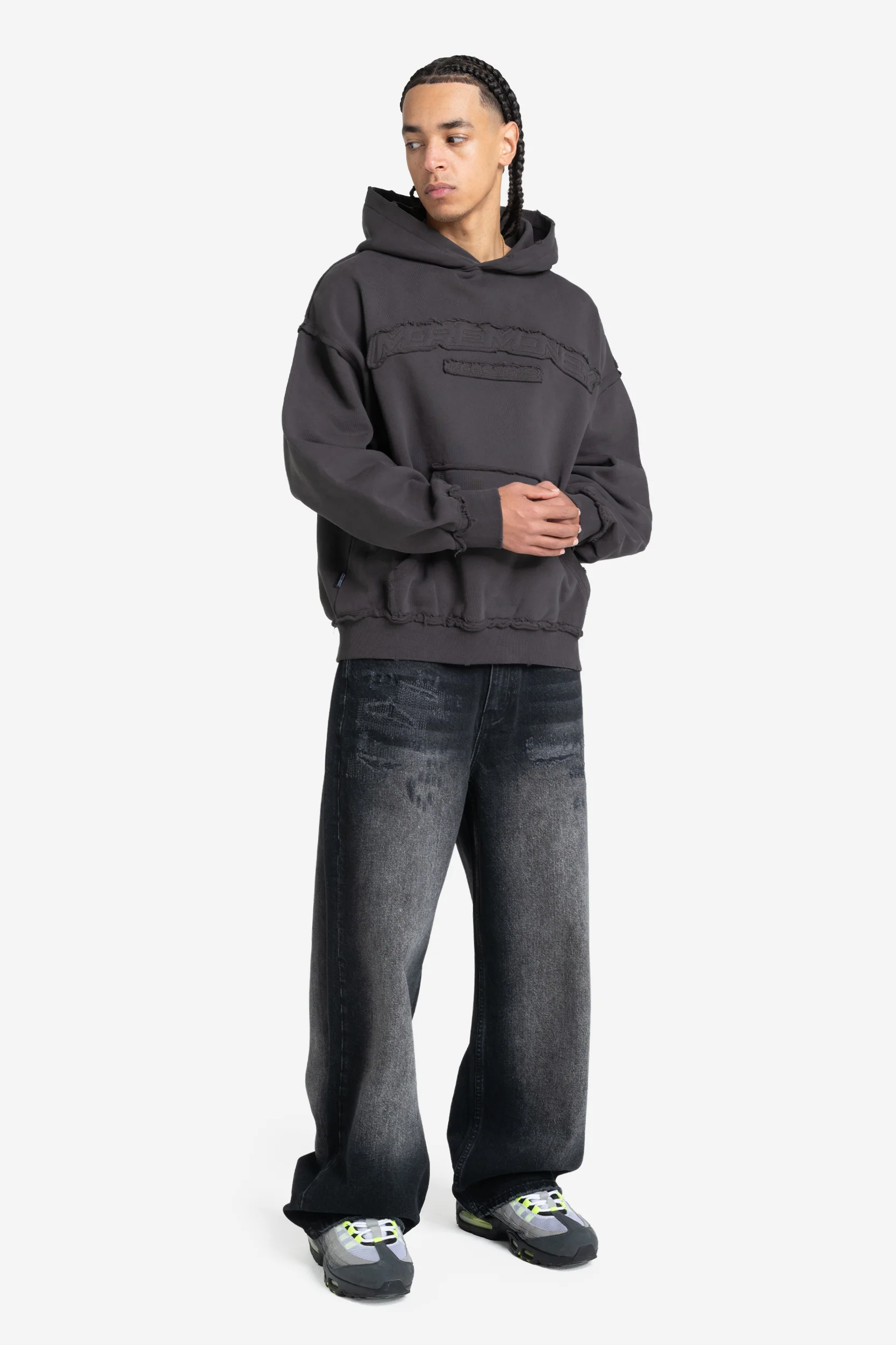 ROUGH HOODIE DARK GREY - Image 3