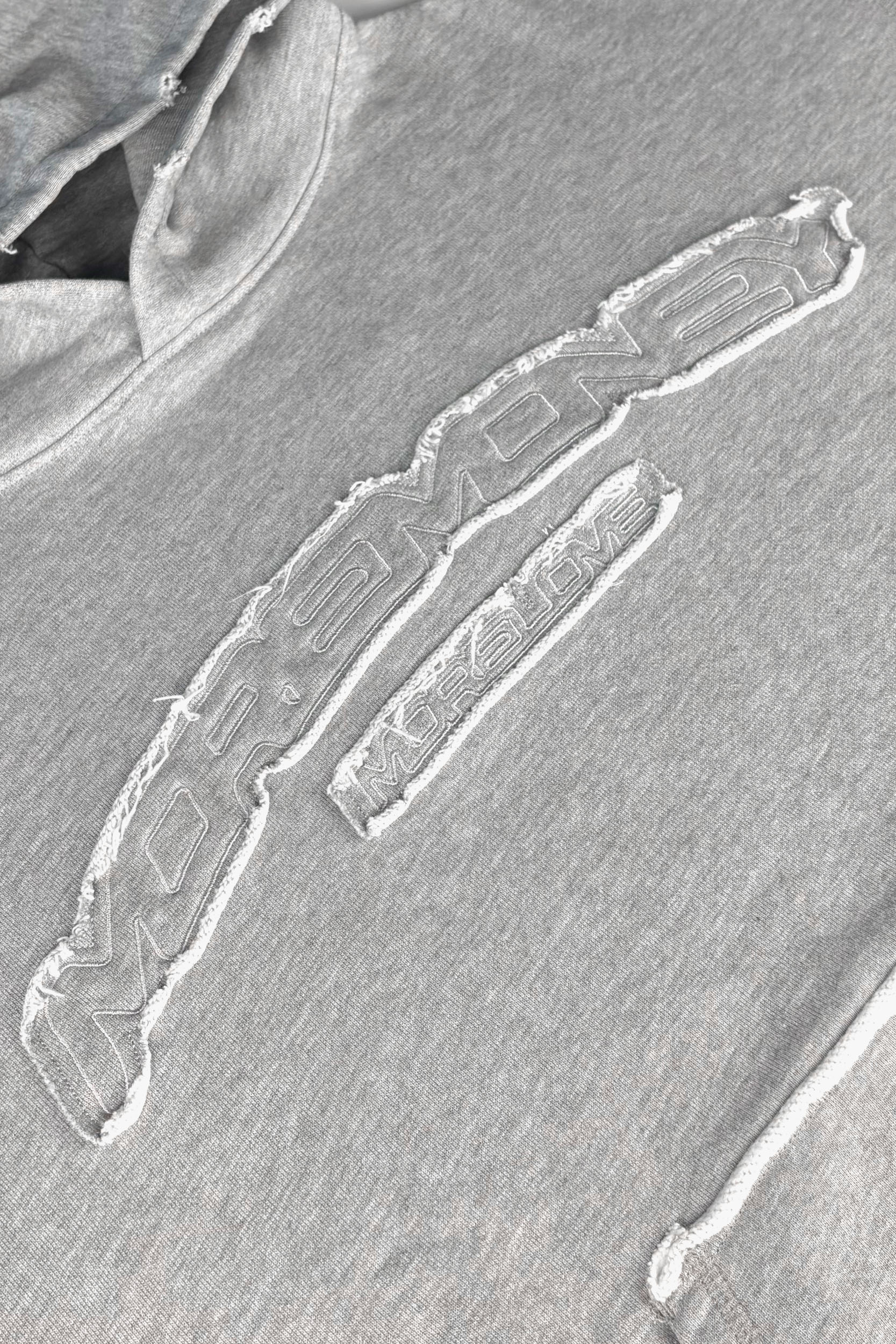 ROUGH HOODIE GREY MELANGE - Image 5
