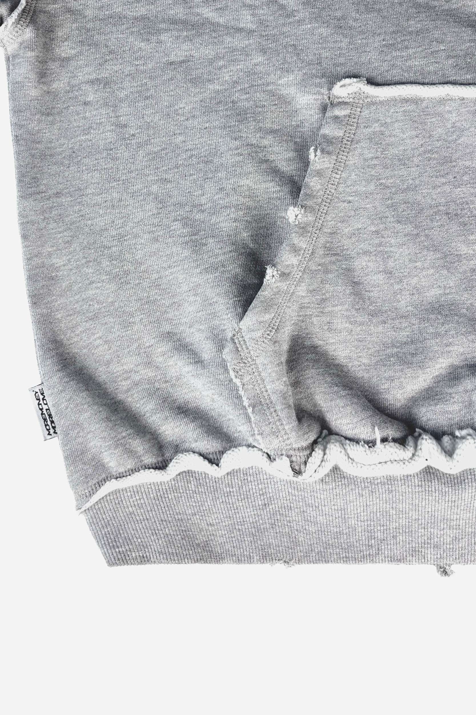 ROUGH HOODIE GREY MELANGE - Image 6