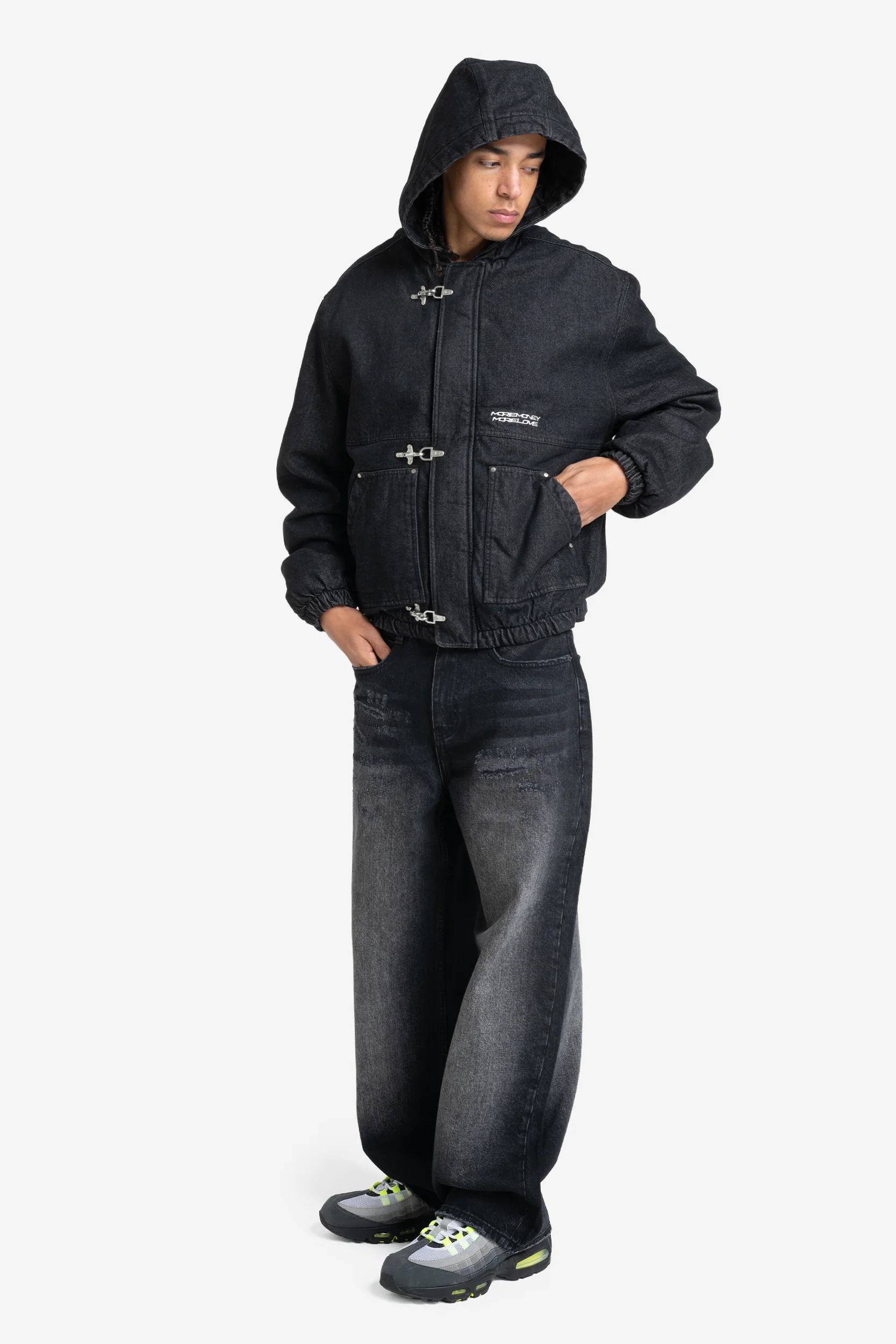 UTILITY DENIM JACKET BLACK IRON - Image 3