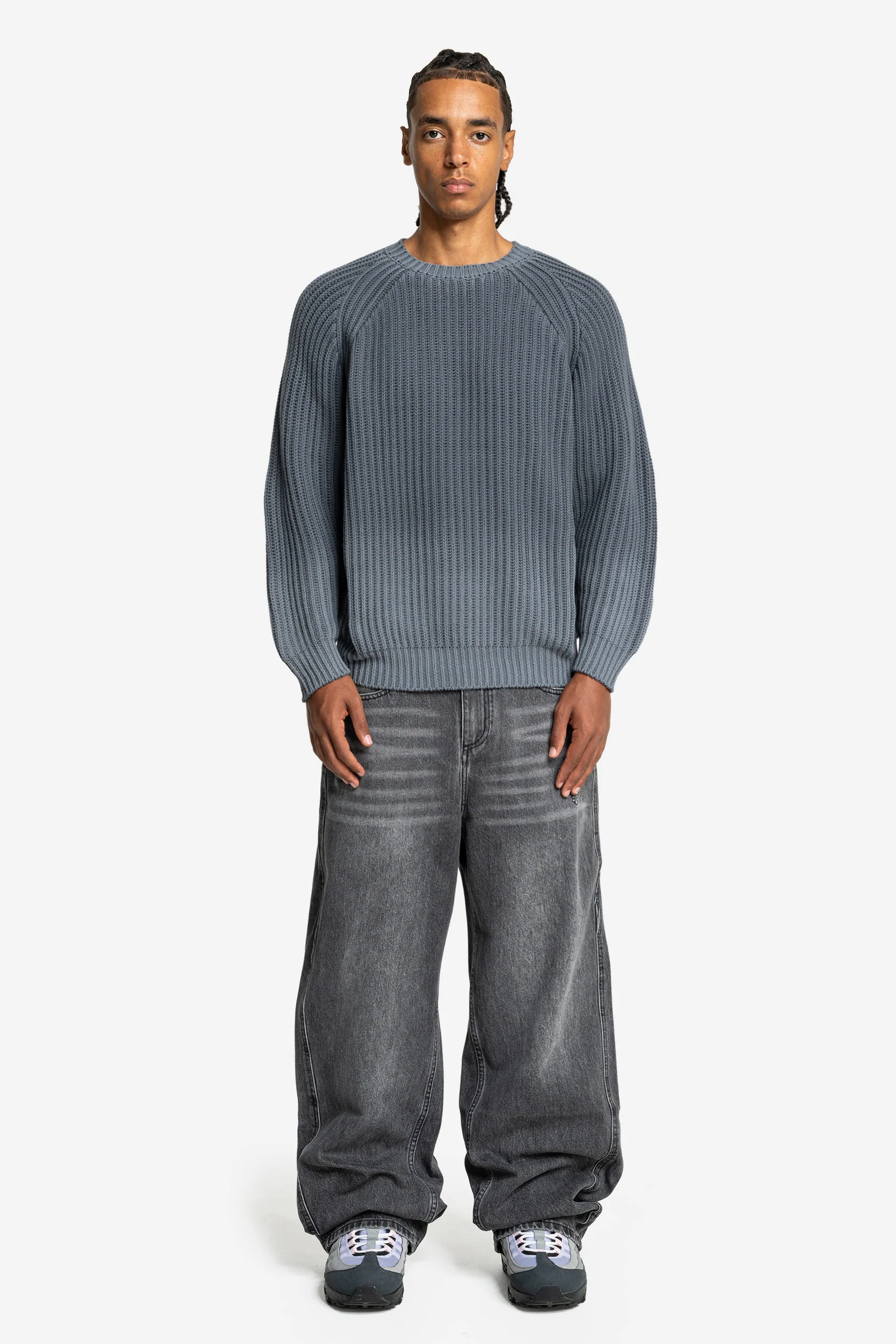 WASHED KNIT SWEATER ANTRACITE - Image 4