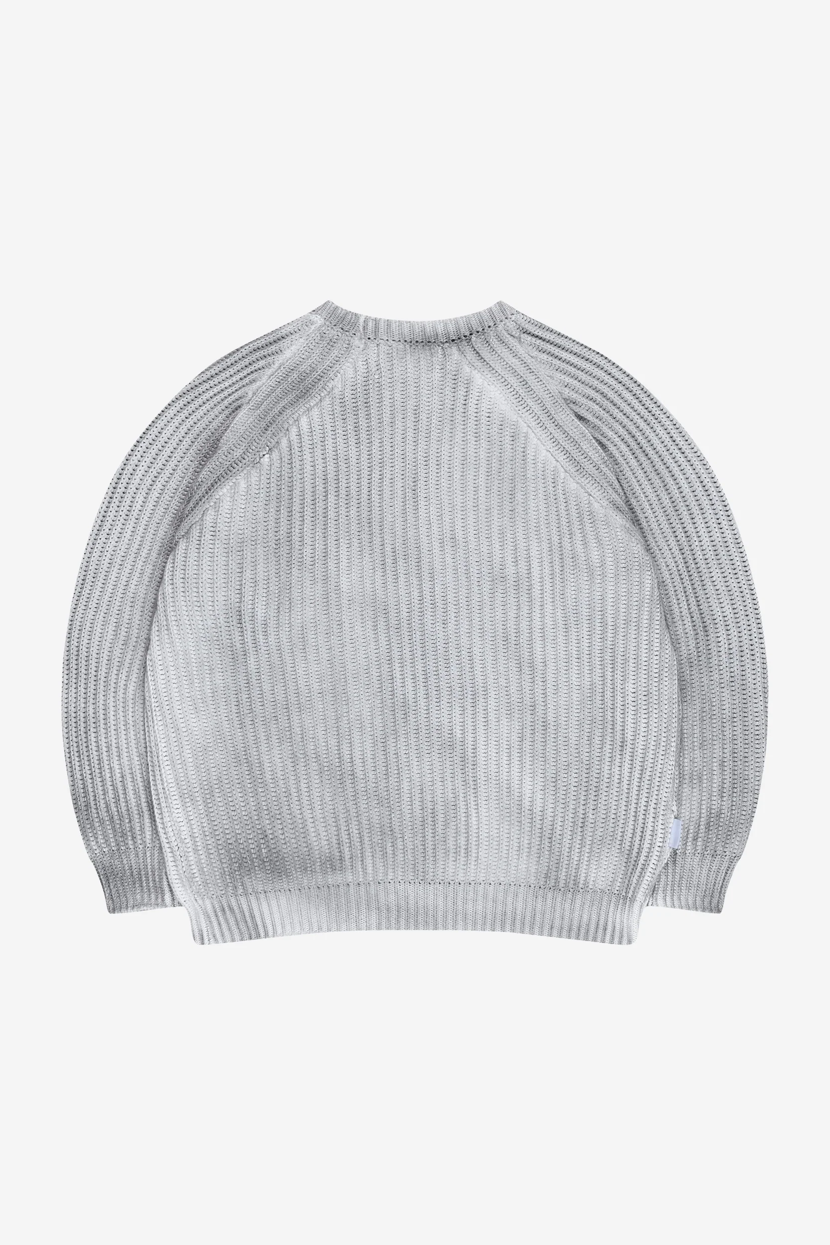 WASHED KNIT SWEATER LIGHT GREY - Image 6