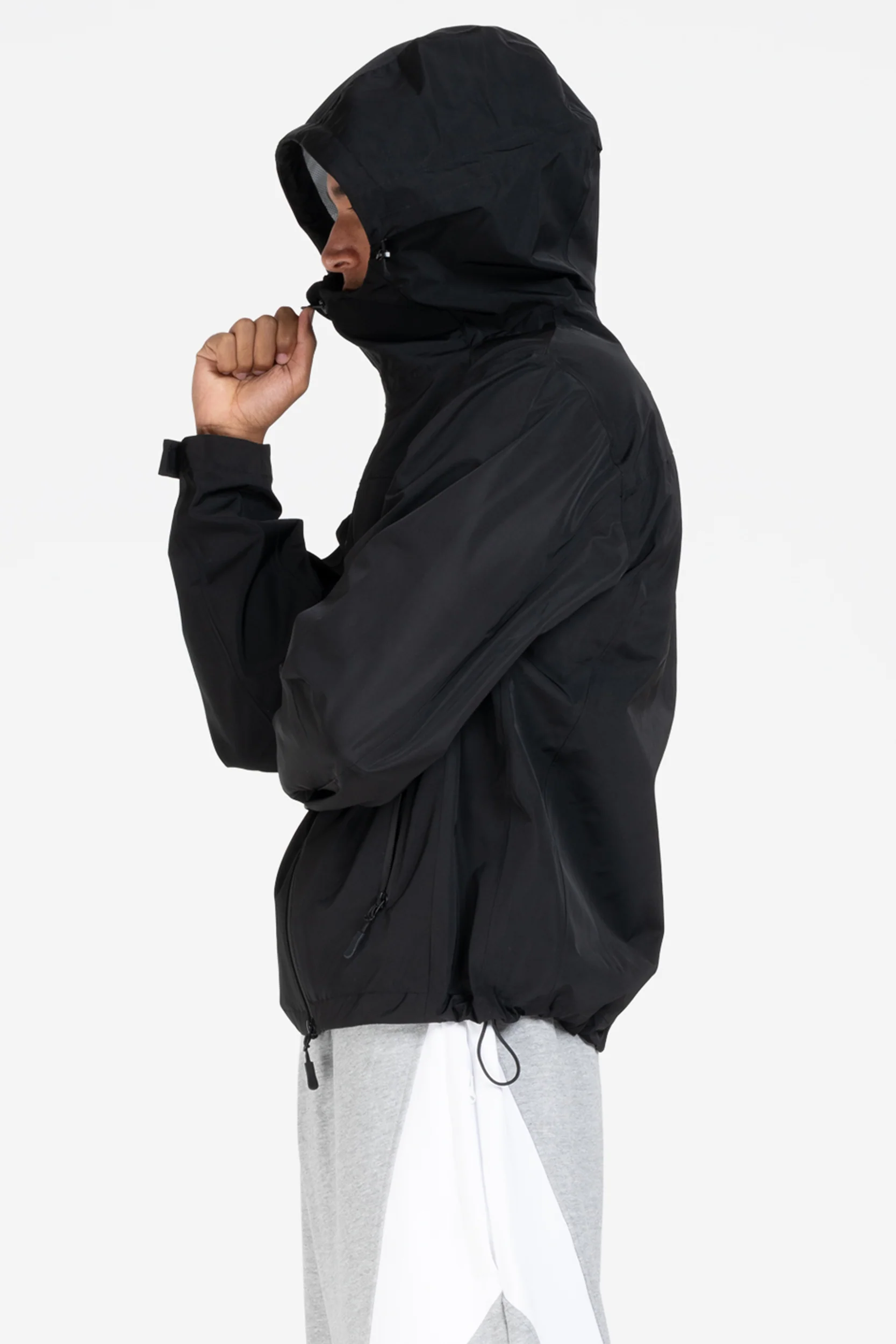 WATERPROOF SHELL JACKET BLACK - Image 4